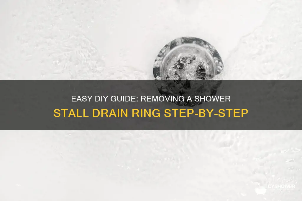 how to remove shower stall drain ring