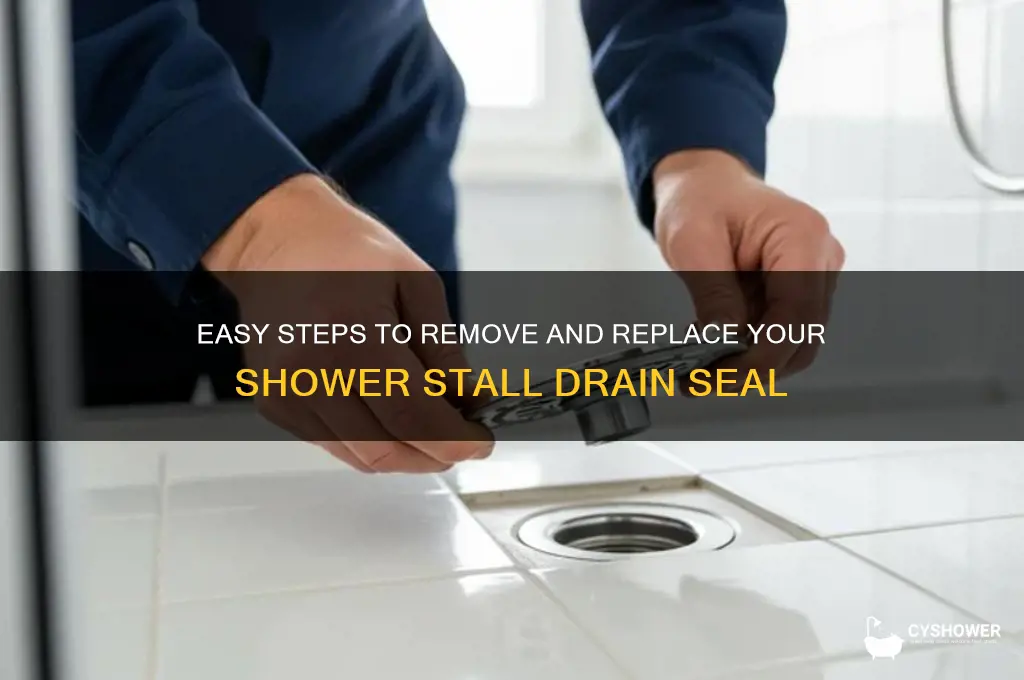 how to remove shower stall drain seal