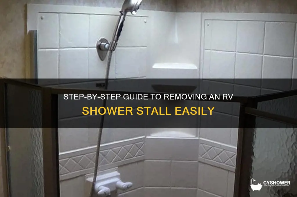 how to remove shower stall in a rv