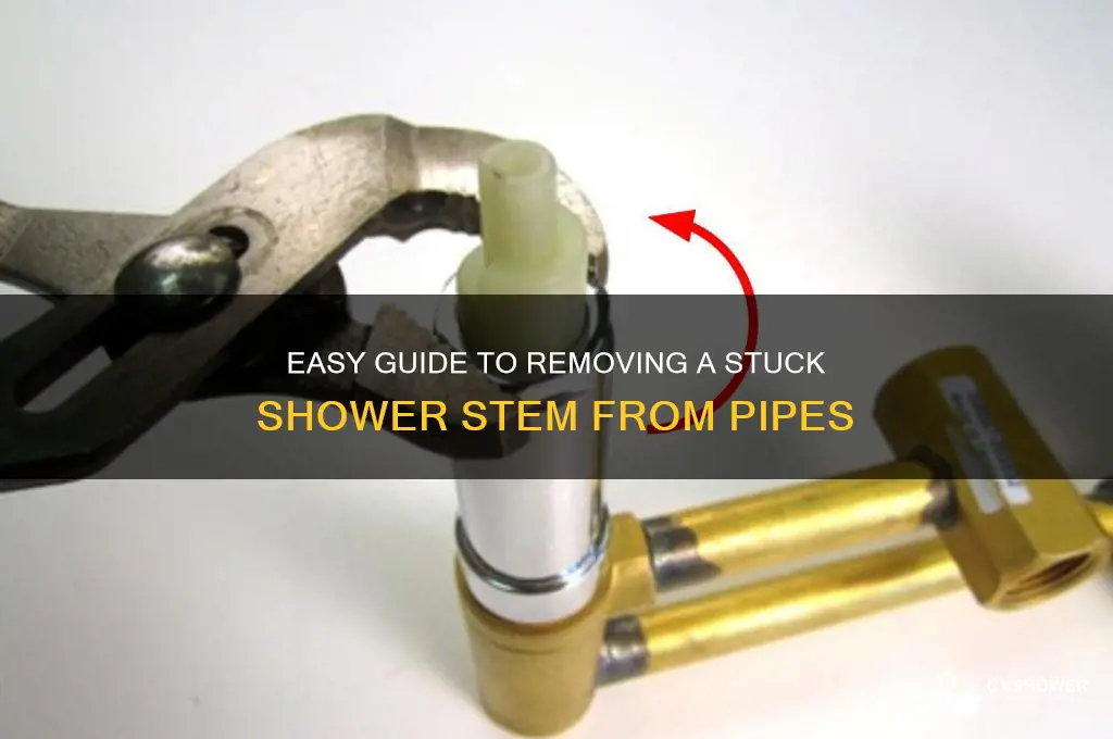 how to remove shower stem in pipe