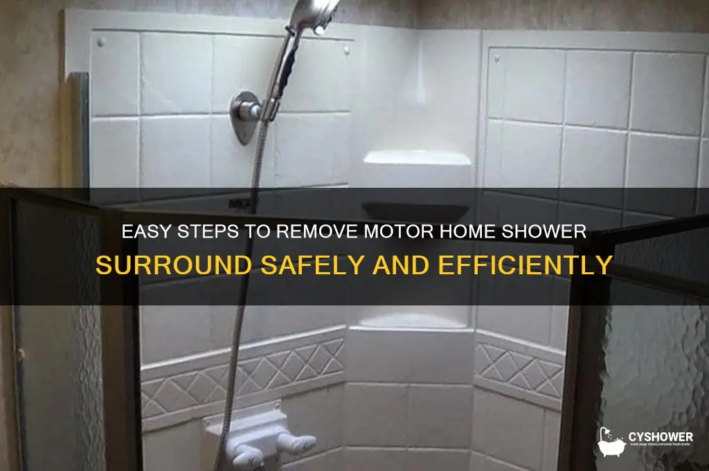 how to remove shower surround from motor home