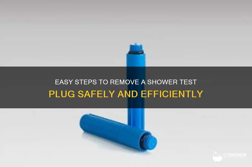 how to remove shower test plug