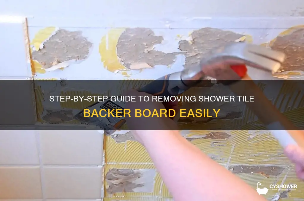 how to remove shower tile backer board