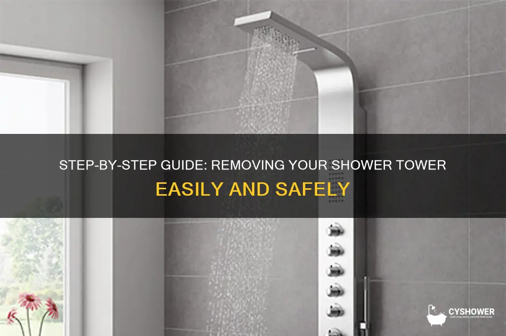 how to remove shower tower