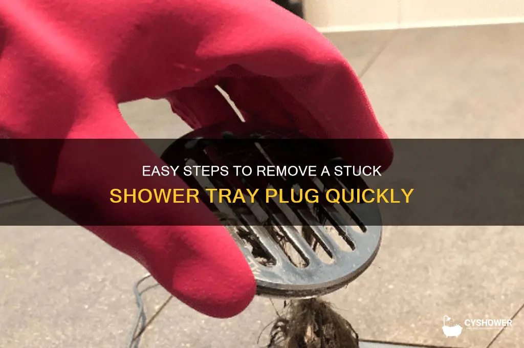 how to remove shower tray plug