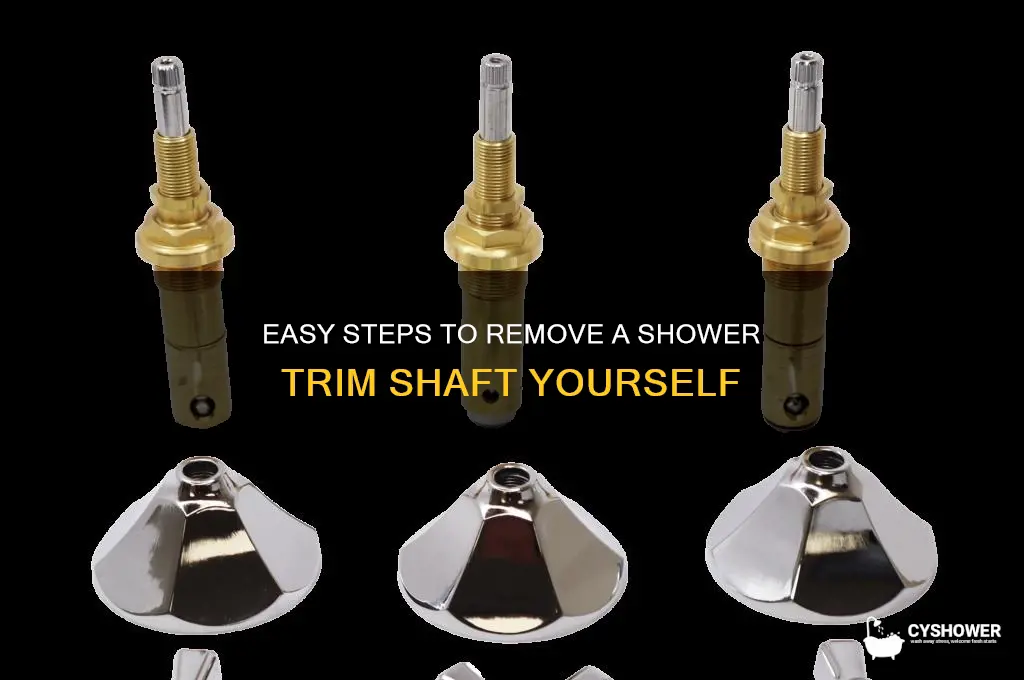 how to remove shower trim shaft