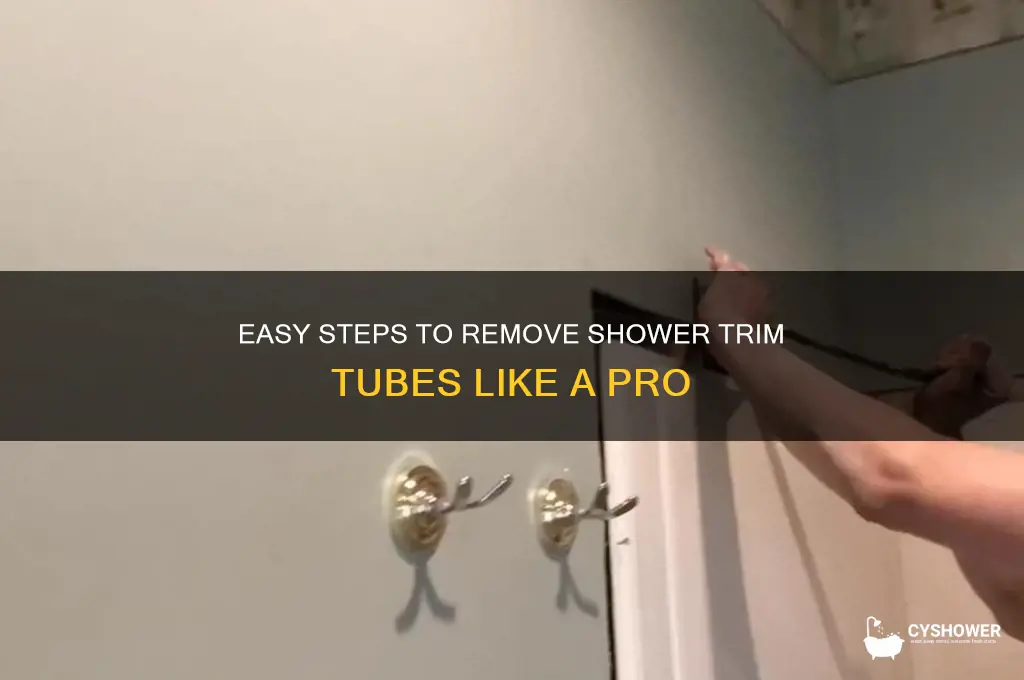 how to remove shower trim tube