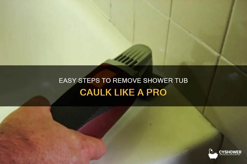 how to remove shower tub caulk