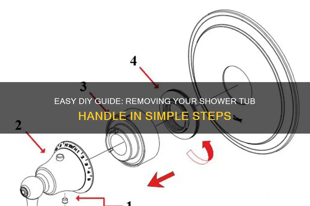 how to remove shower tub handle