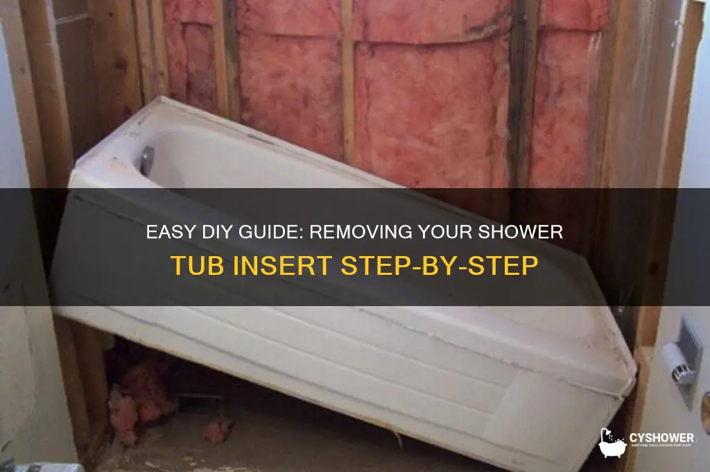 how to remove shower tub insert