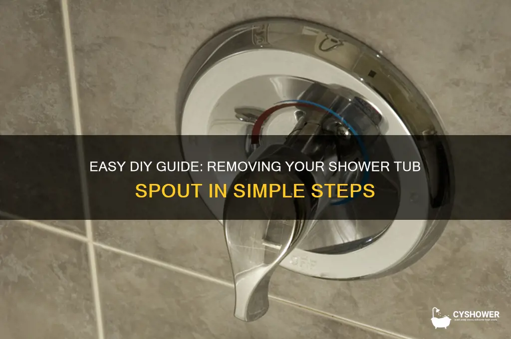 how to remove shower tub spout