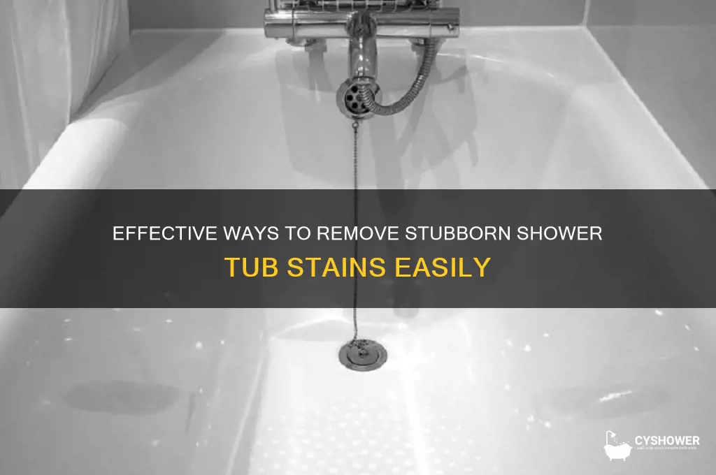 how to remove shower tub stains