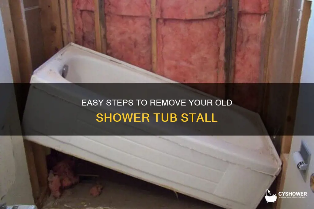 how to remove shower tub stall