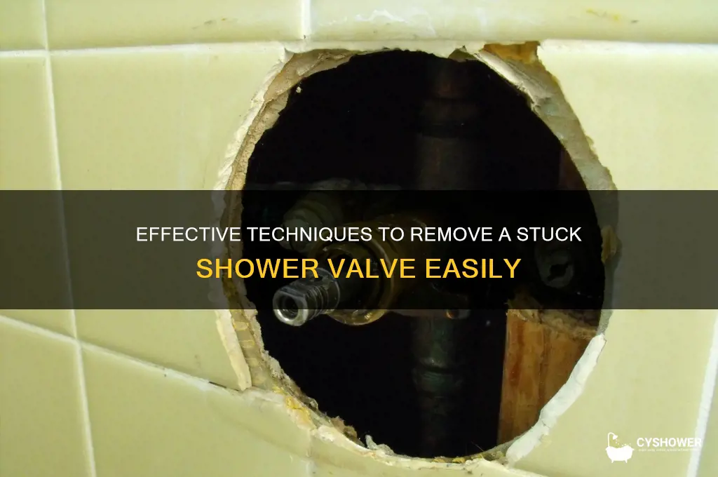 how to remove shower valve that is stuck
