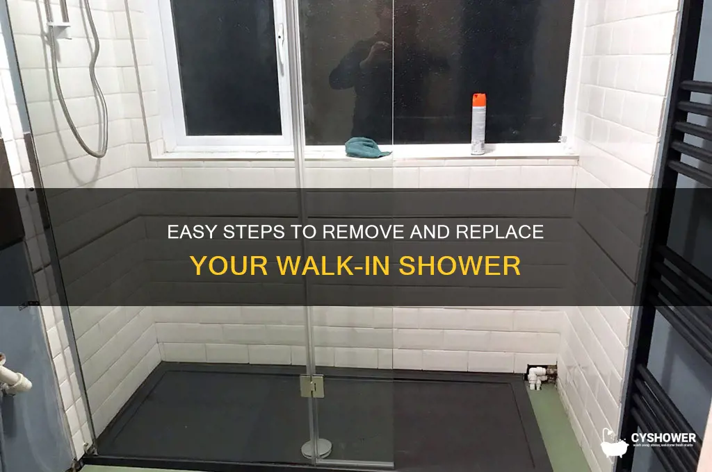 how to remove shower walk in shower