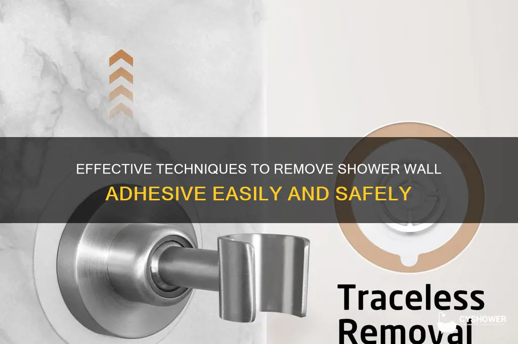 how to remove shower wall adhesive