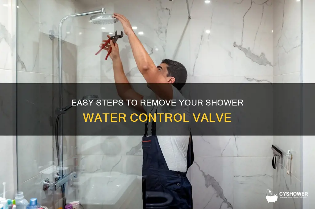 how to remove shower water control valve