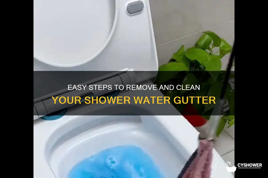 how to remove shower water gutter