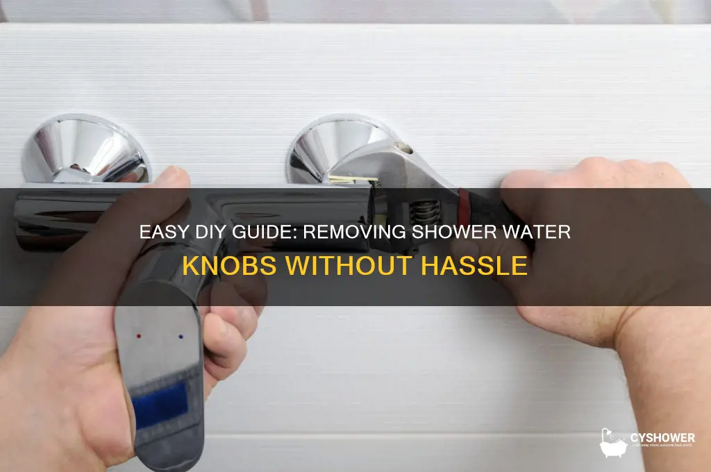how to remove shower water knobs