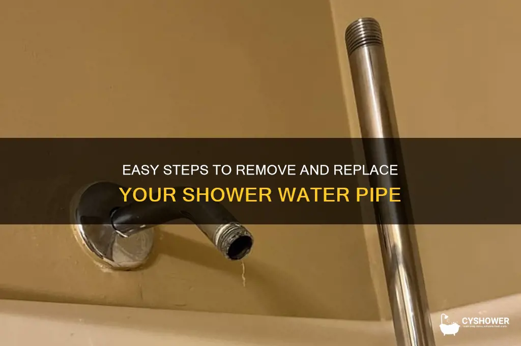 how to remove shower water pipe