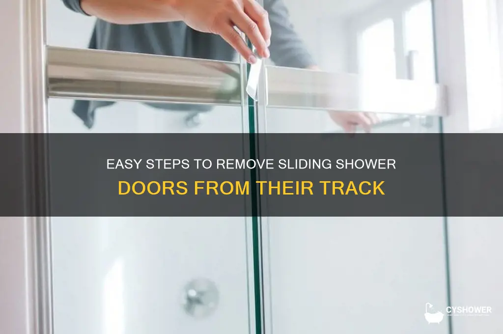 how to remove sliding shower doors from track