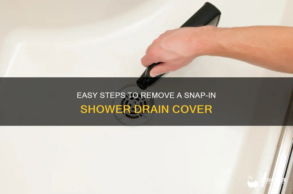 how to remove snap in shower drain cover