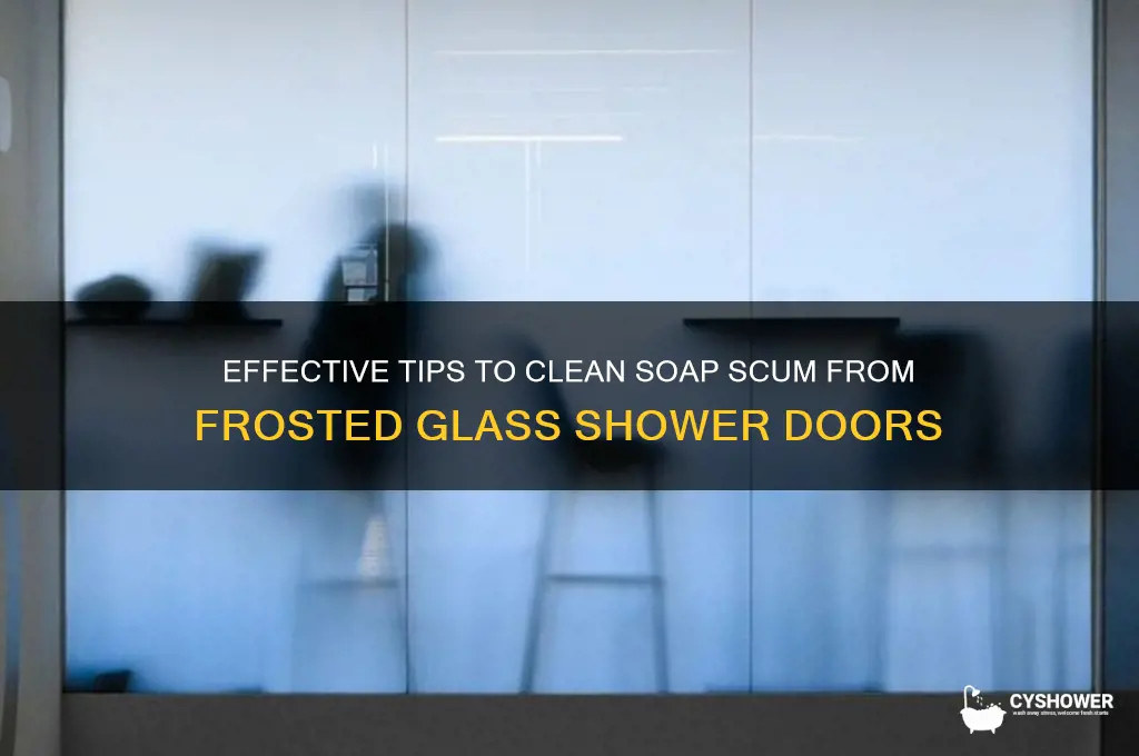 how to remove soap scum from frosted glass shower doors