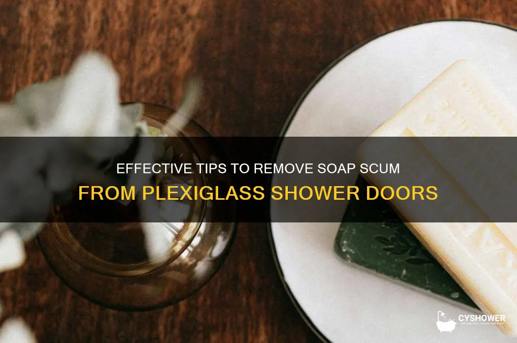 how to remove soap scum from plexiglass shower doors