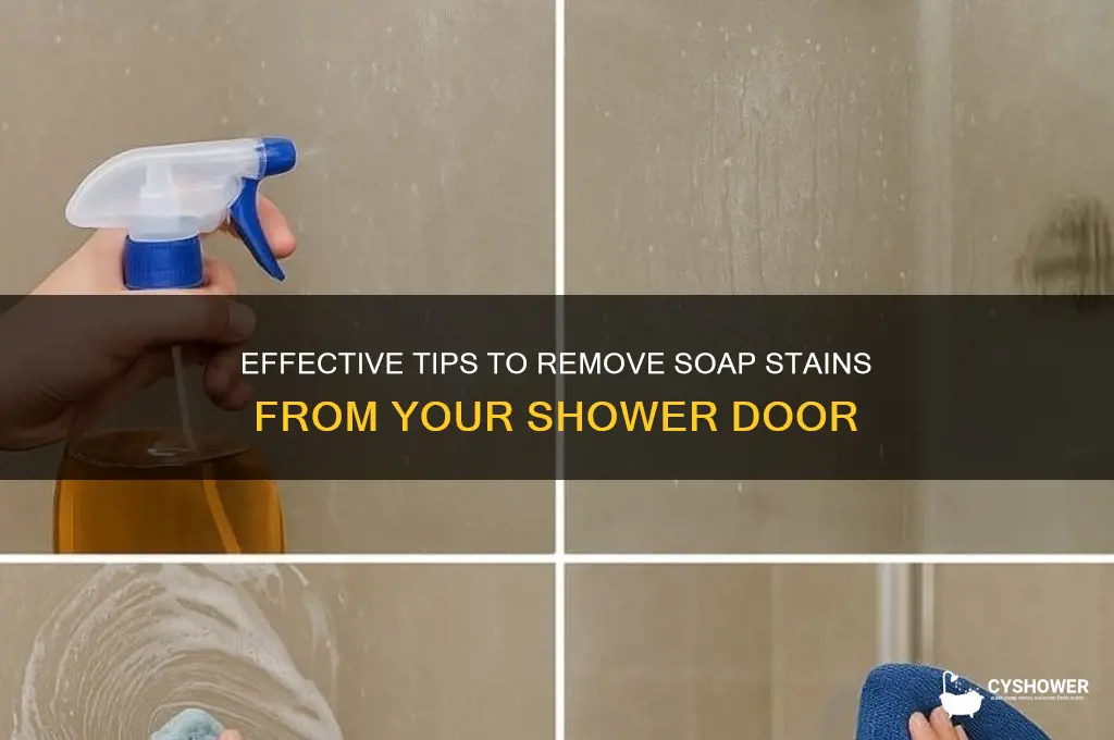 how to remove soap stains from a shower door