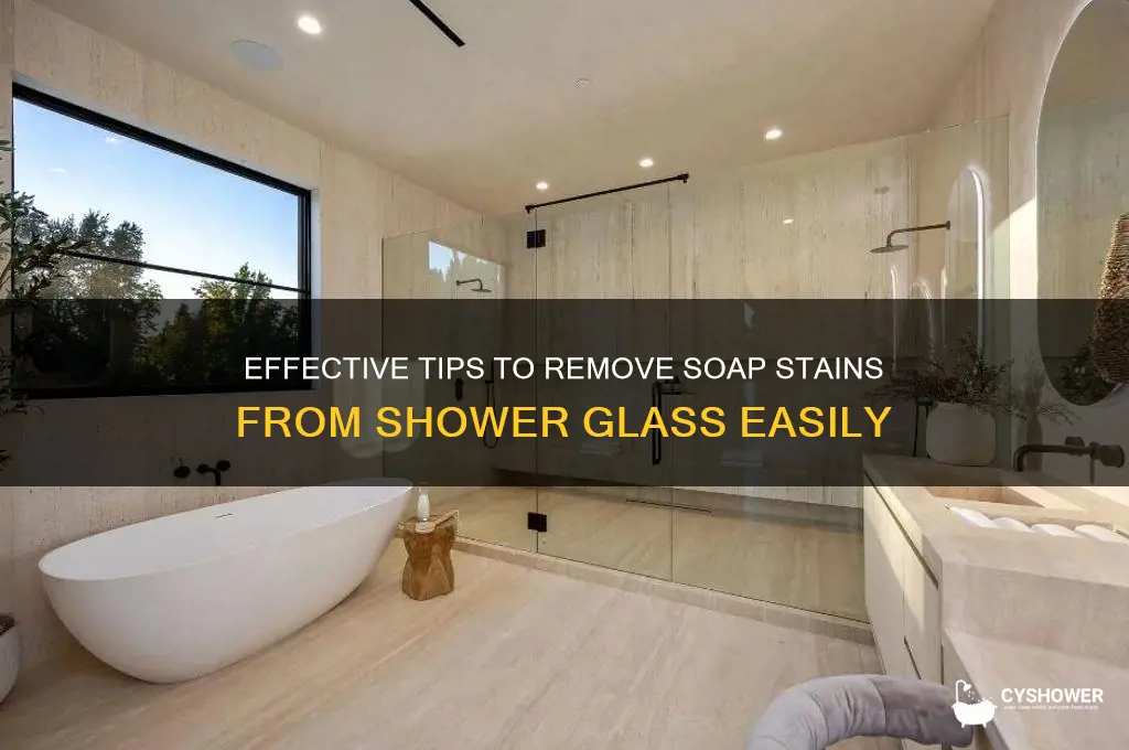 how to remove soap stains from shower glass