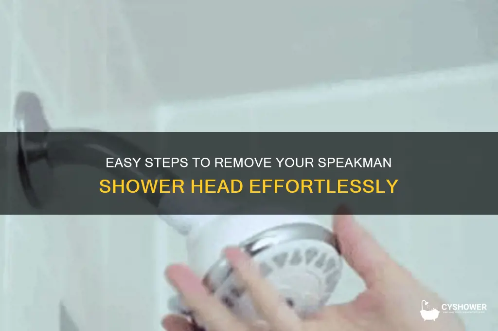 how to remove speakman shower head