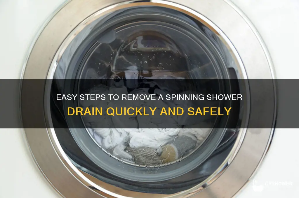 how to remove spinning shower drain