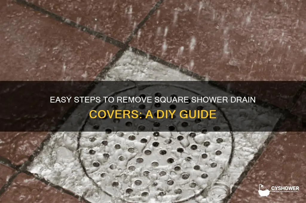 how to remove square drain cover in shower