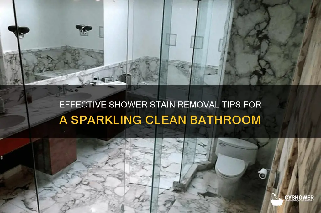 how to remove stain in shower