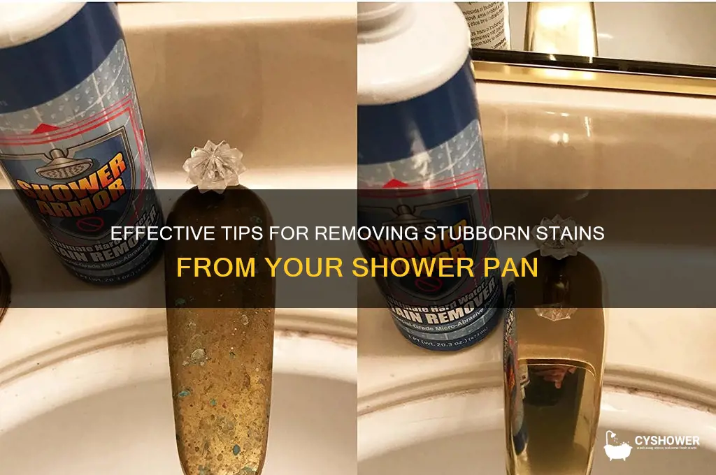 how to remove stains from a shower pan