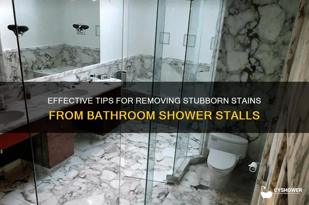 how to remove stains from bathroom shower stalls