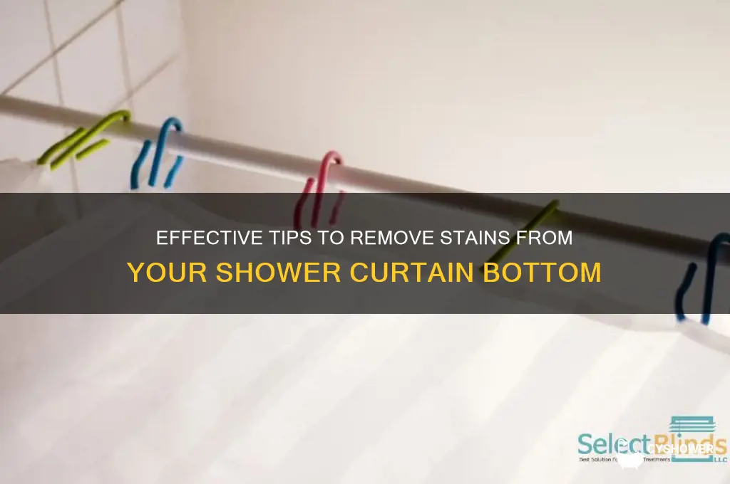 how to remove stains from bottom of shower curtain