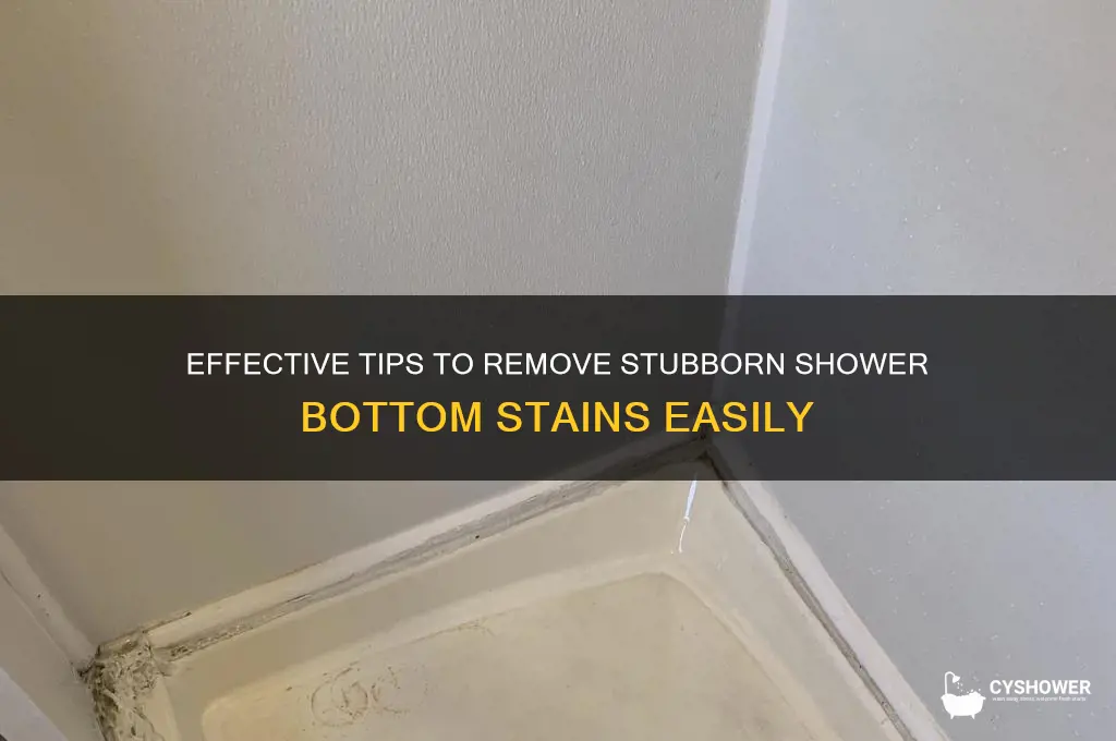 how to remove stains from bottom of shower