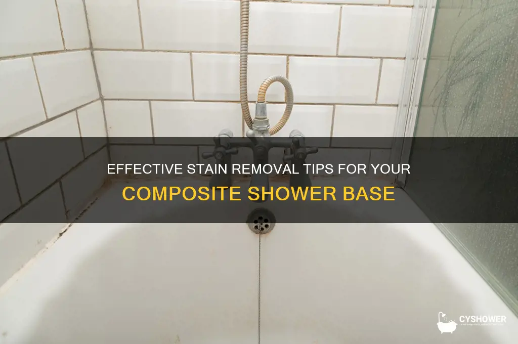 how to remove stains from composite shower base