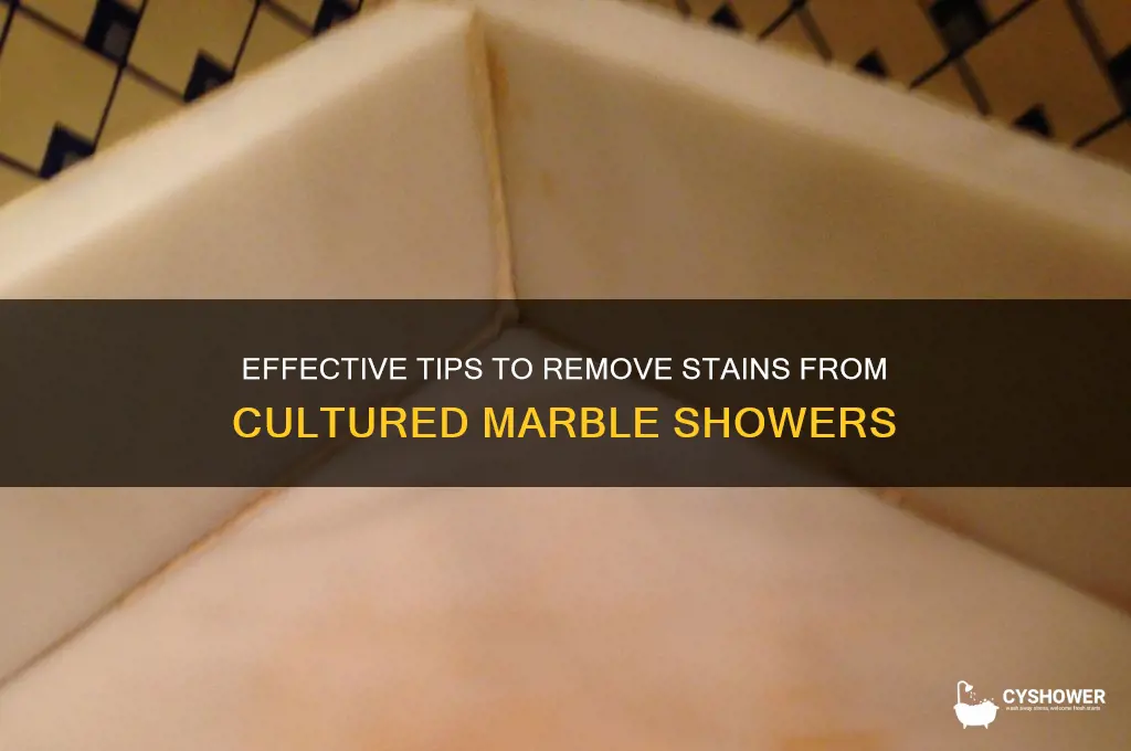 how to remove stains from cultured marble shower