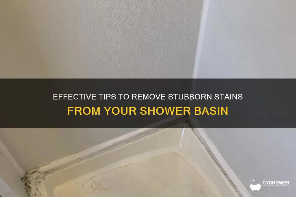 how to remove stains from shower basin