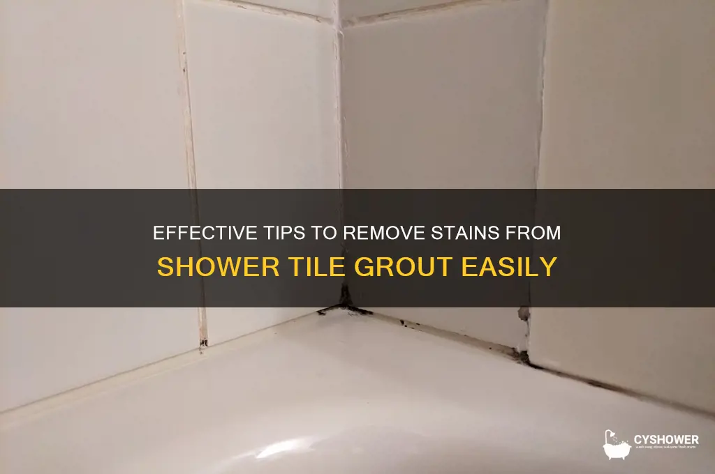 how to remove stains from shower tile grout