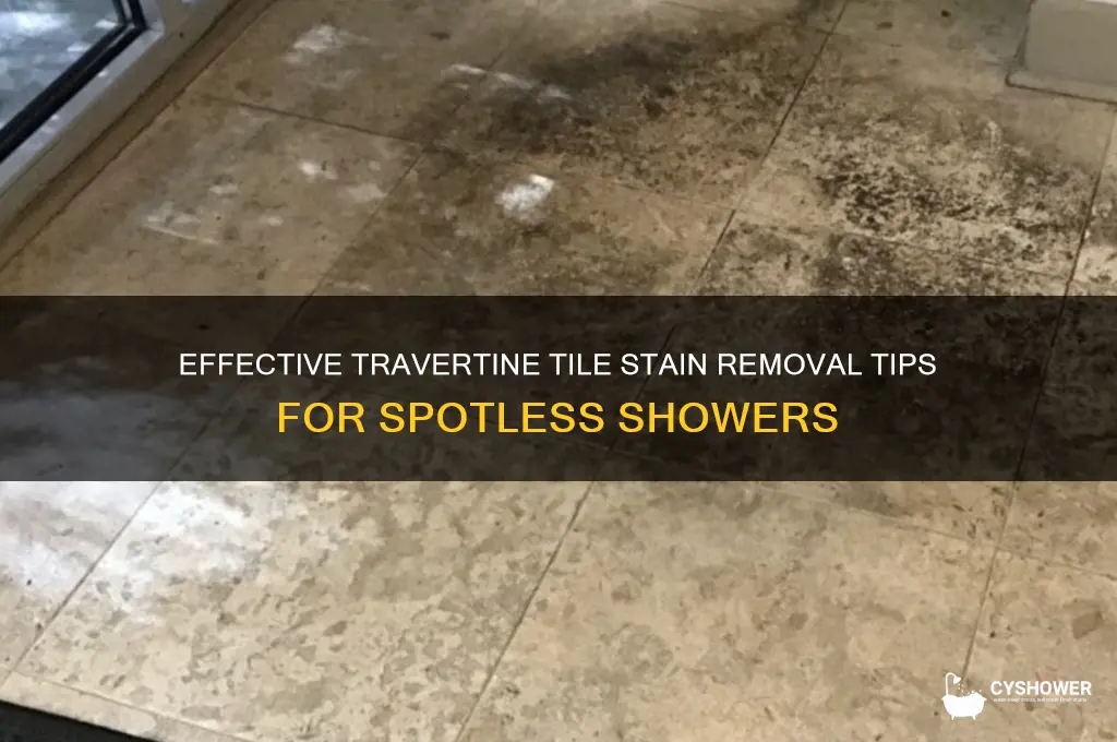 how to remove stains from shower travertine tile