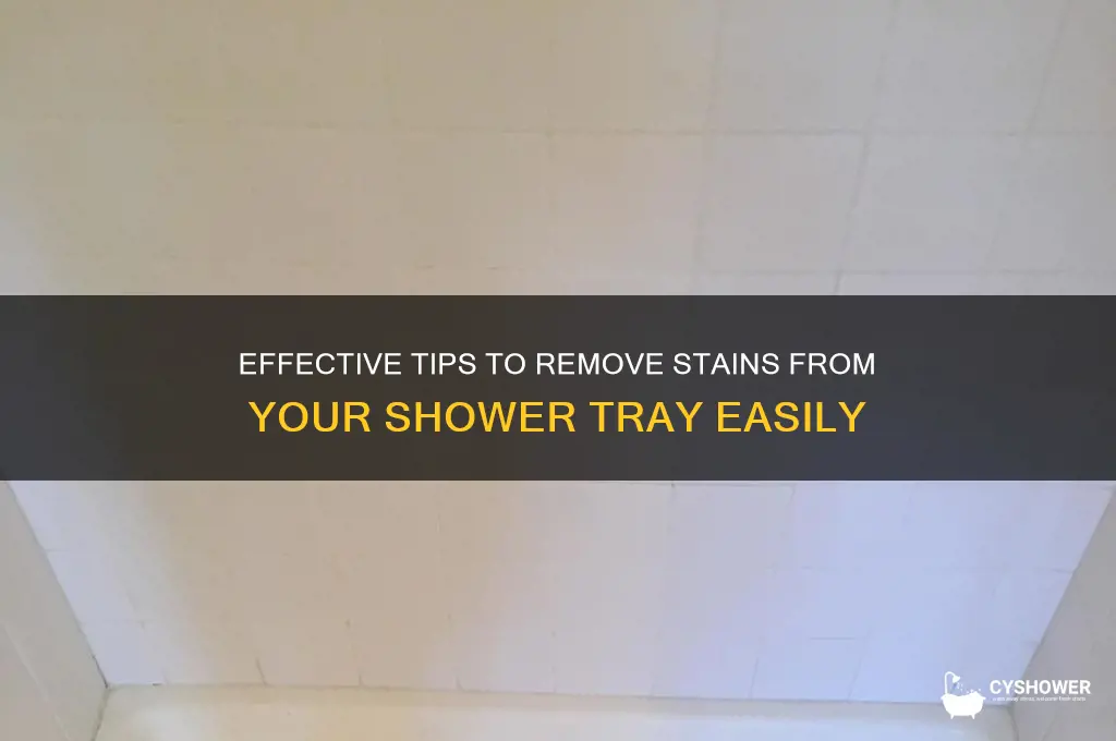 how to remove stains from shower tray