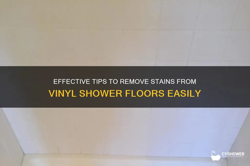 how to remove stains from vinyl shower floor