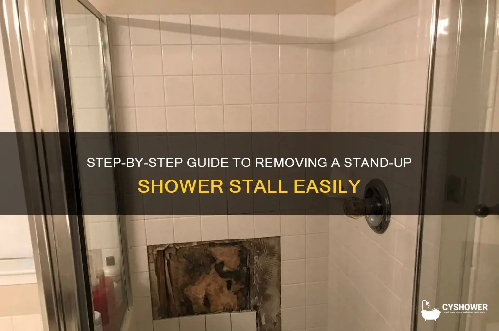 how to remove stand up shower stall