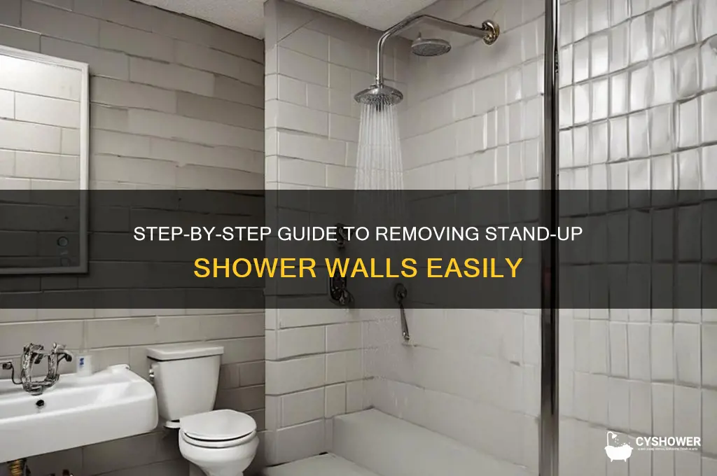how to remove stand up shower walls