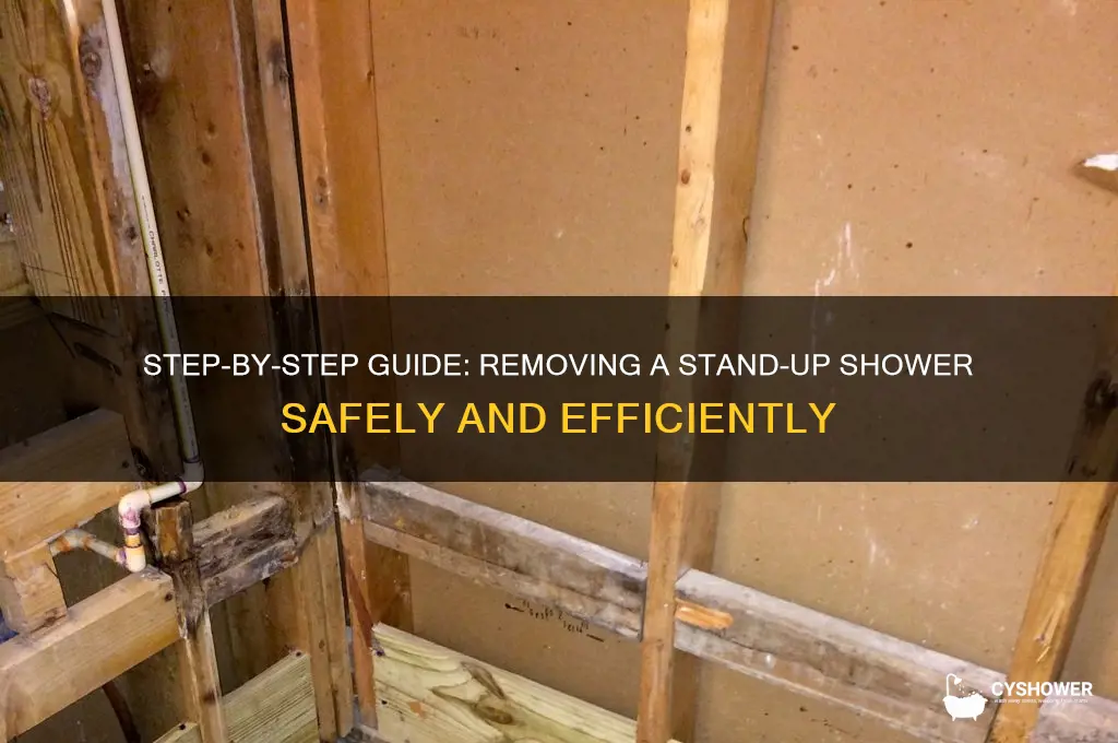 how to remove stand up shower