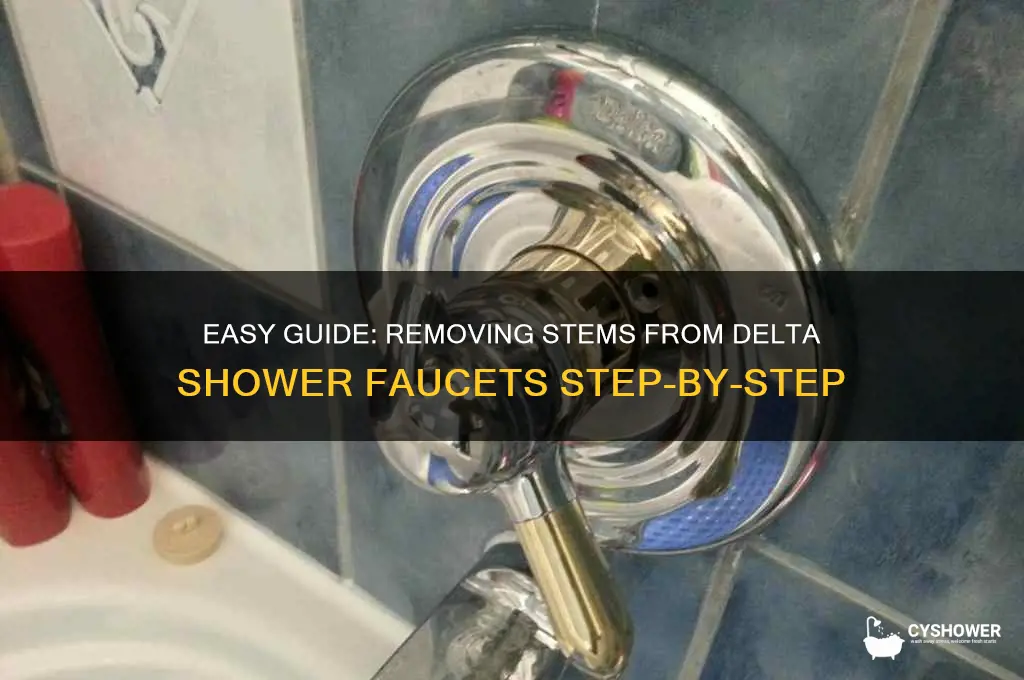 how to remove stems from delta shower faucet