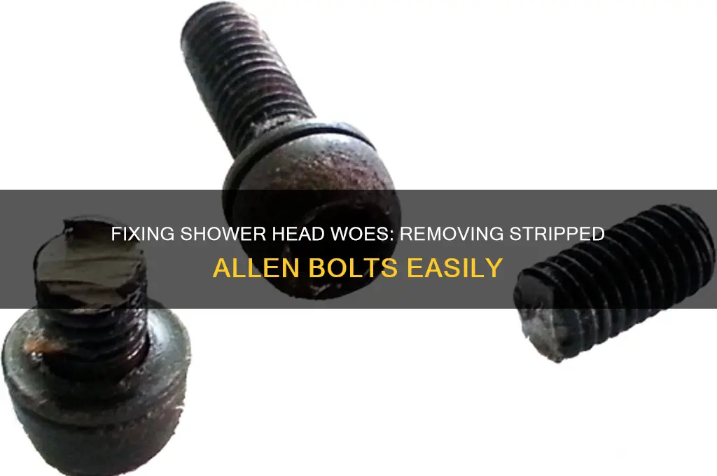 how to remove stripped allen bolt from shower head